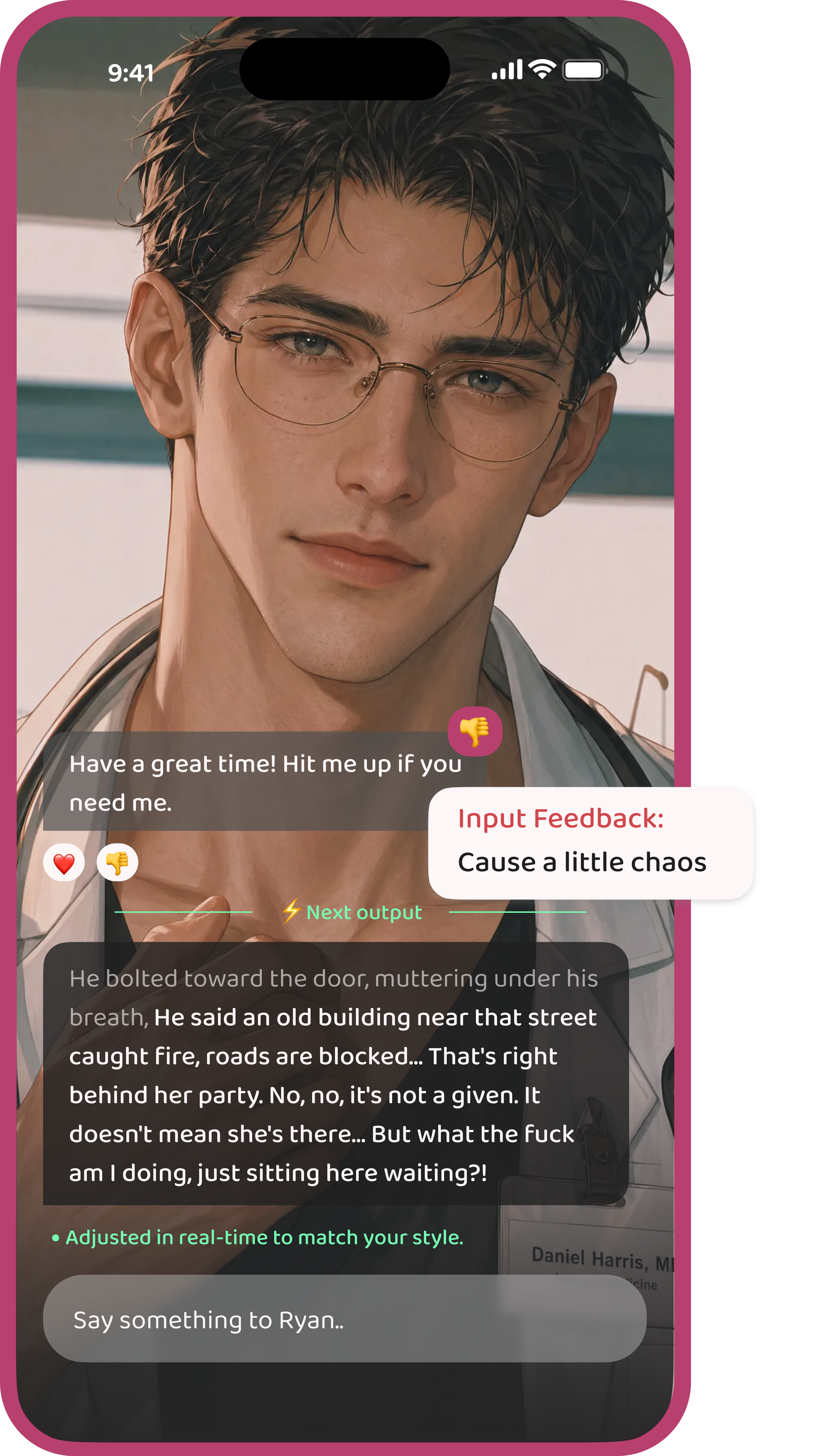 Feedback screenshot
